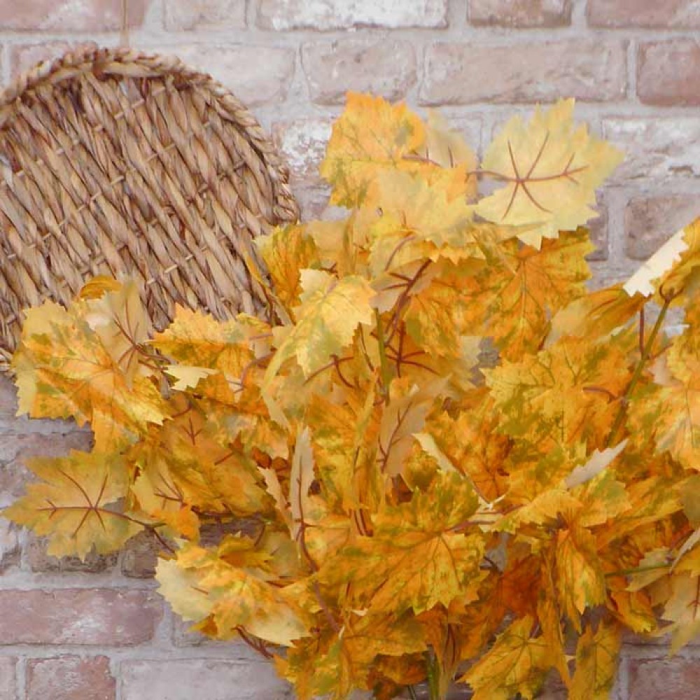 Artificial Maple Leaves Gold and Russet Artificial Leaves